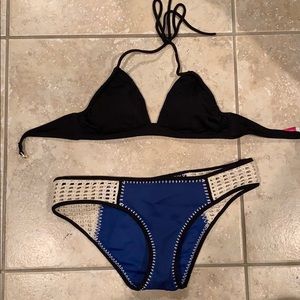 Blue and black Victoria secret bikini